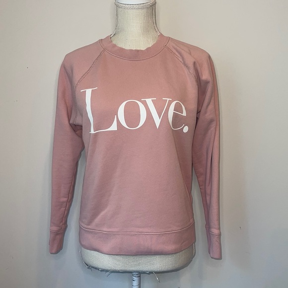 J. Crew Tops - J Crew Love Pink Sweatshirt
